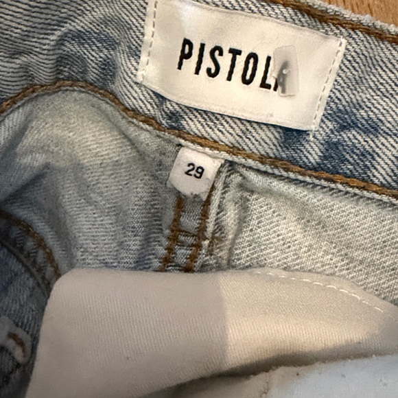 Pistola Light Blue Jean Shorts | Pistola Kylee Relaxed High Rise - Picture 7 of 8